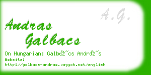 andras galbacs business card